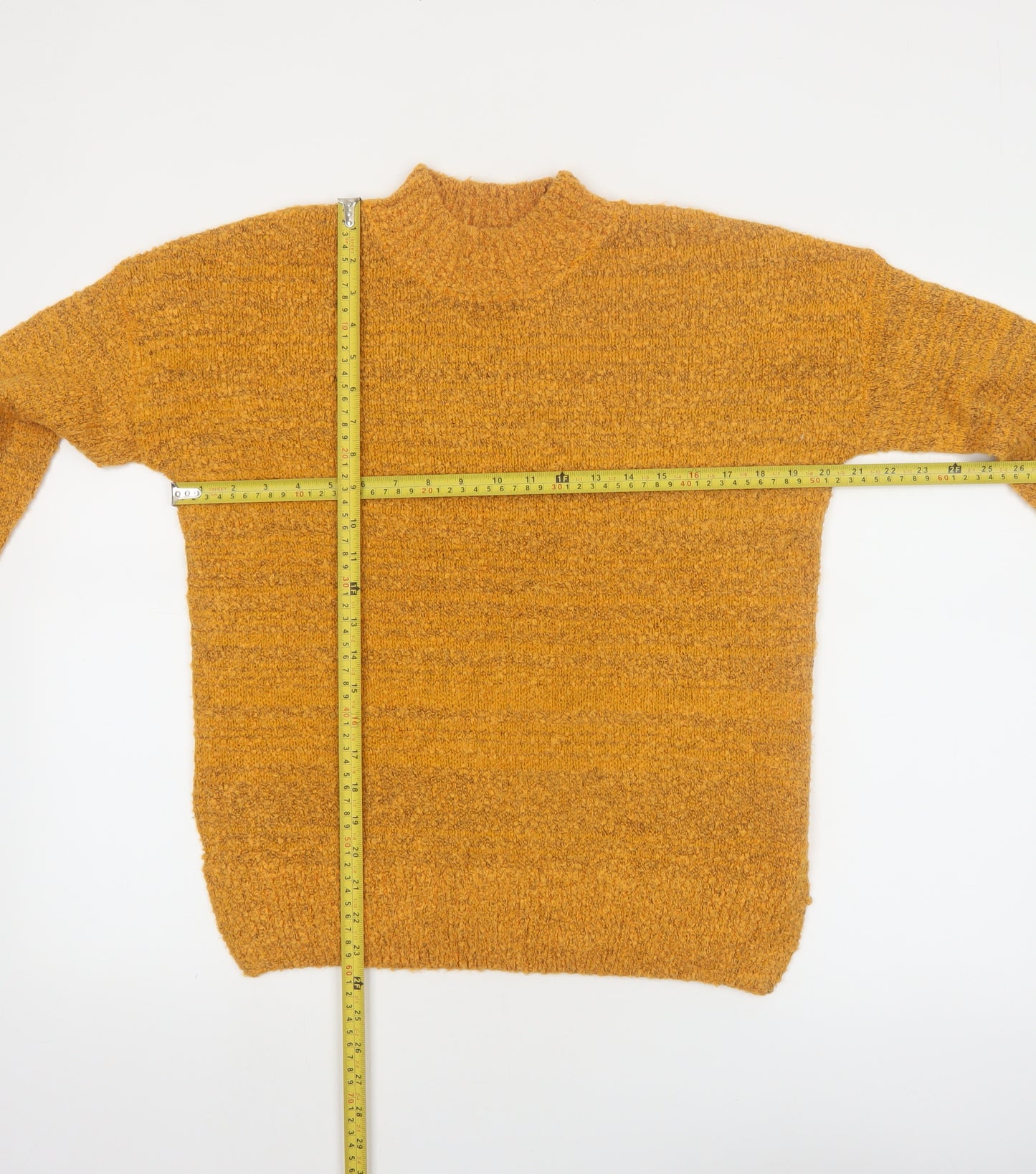 Wednesday's Girl Women's Yellow Mock Neck Knit Jumper XS