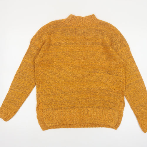 Wednesday's Girl Women's Yellow Mock Neck Knit Jumper XS