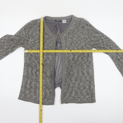 La Redoute Women’s Grey Open Front Cardigan UK 12 Acrylic Knit