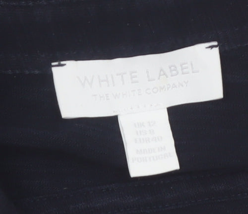 The White Company Women’s Blue 3/4 Sleeve Cotton Button-Up Tunic Size 12