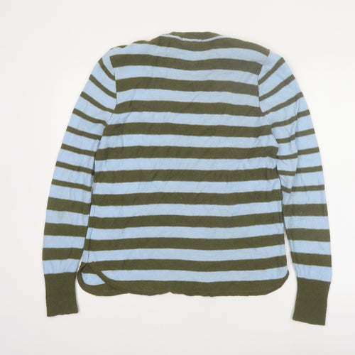 White Stuff Women’s Multicoloured Striped Cotton Jumper UK 12