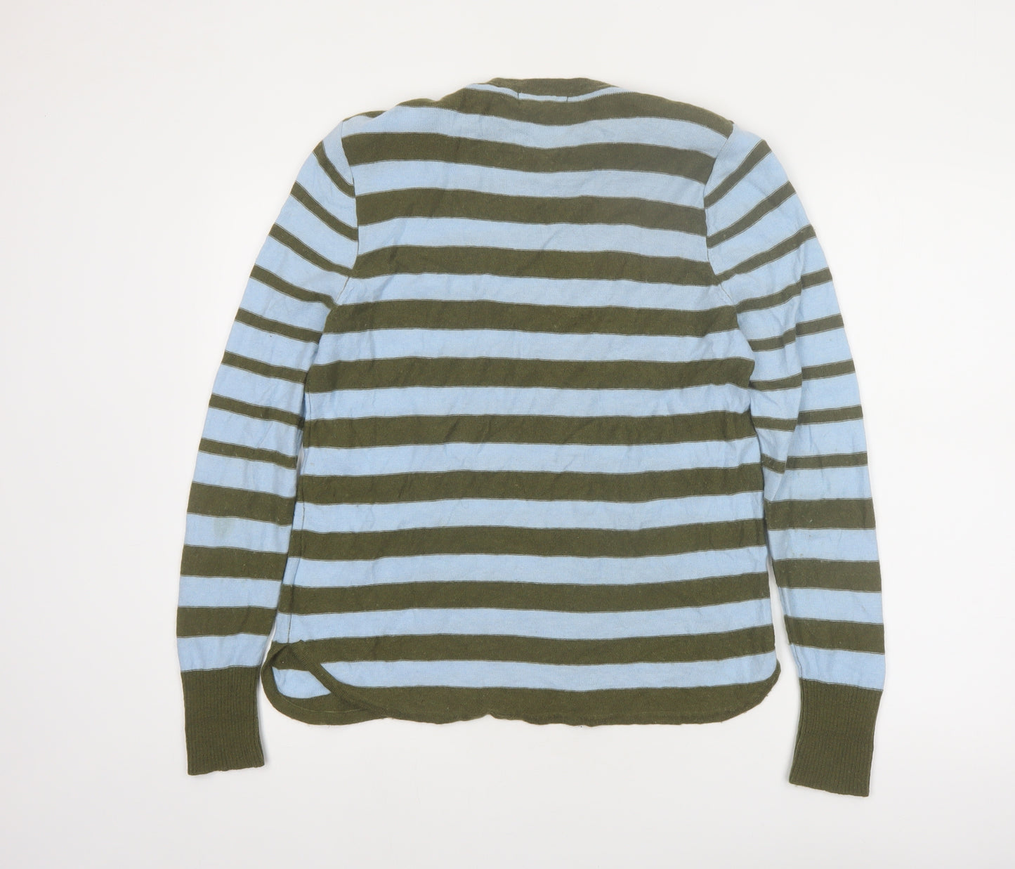 White Stuff Women’s Multicoloured Striped Cotton Jumper UK 12