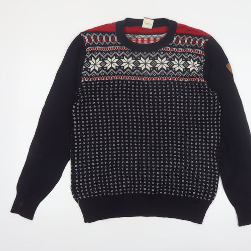 Dale of Norway Men's Blue Fair Isle Merino Wool Pullover Jumper S