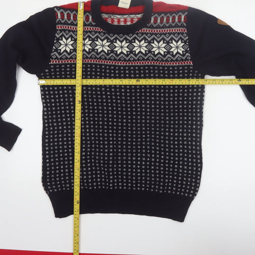 Dale of Norway Men's Blue Fair Isle Merino Wool Pullover Jumper S