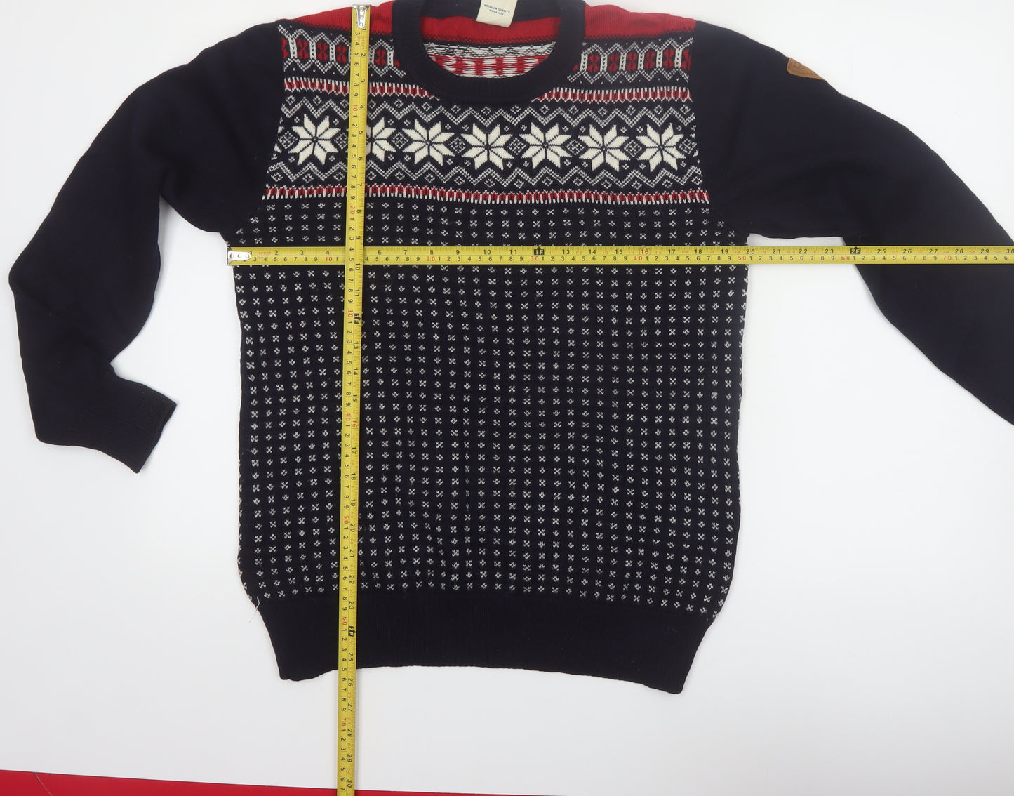 Dale of Norway Men's Blue Fair Isle Merino Wool Pullover Jumper S