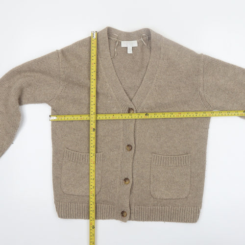 The White Company Women’s Beige Merino Wool Cardigan Size 8