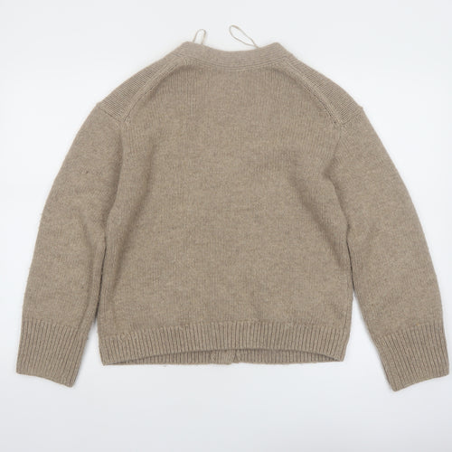 The White Company Women’s Beige Merino Wool Cardigan Size 8