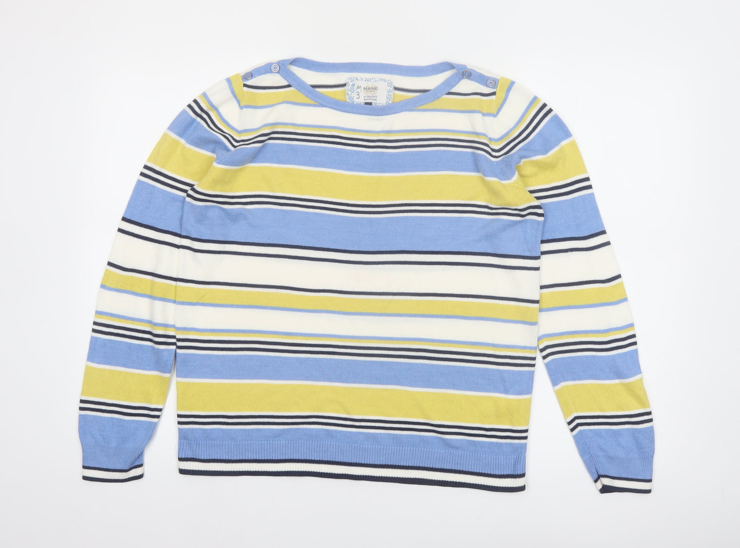 Maine New England Women's Multicoloured Stripe Jumper Size 14