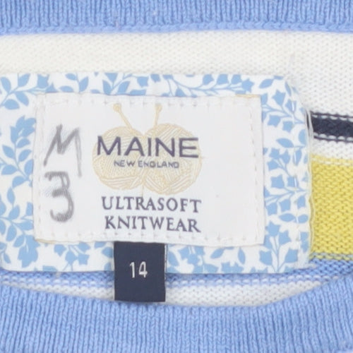 Maine New England Women's Multicoloured Stripe Jumper Size 14