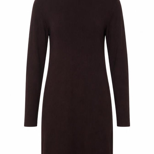 H&M Women’s Brown Long Sleeve High Neck Shift Dress Size S