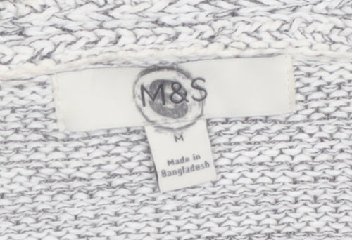 Marks and Spencer Womens Grey Knit 3/4 Sleeve Cardigan M