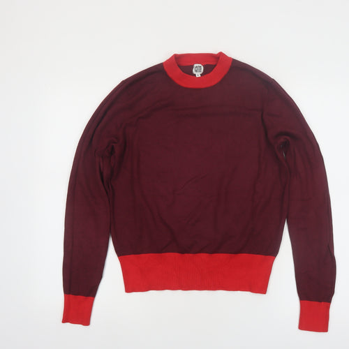 La Redoute Women Red Crew Neck Knit Pullover Jumper Medium