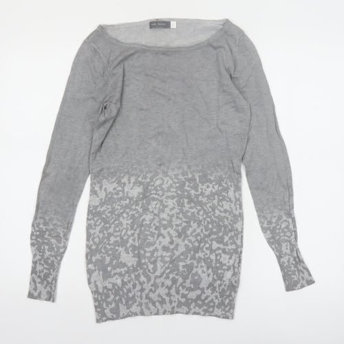 Mint Velvet Women’s Grey Animal Print Knit Jumper Size 8