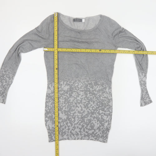 Mint Velvet Women’s Grey Animal Print Knit Jumper Size 8
