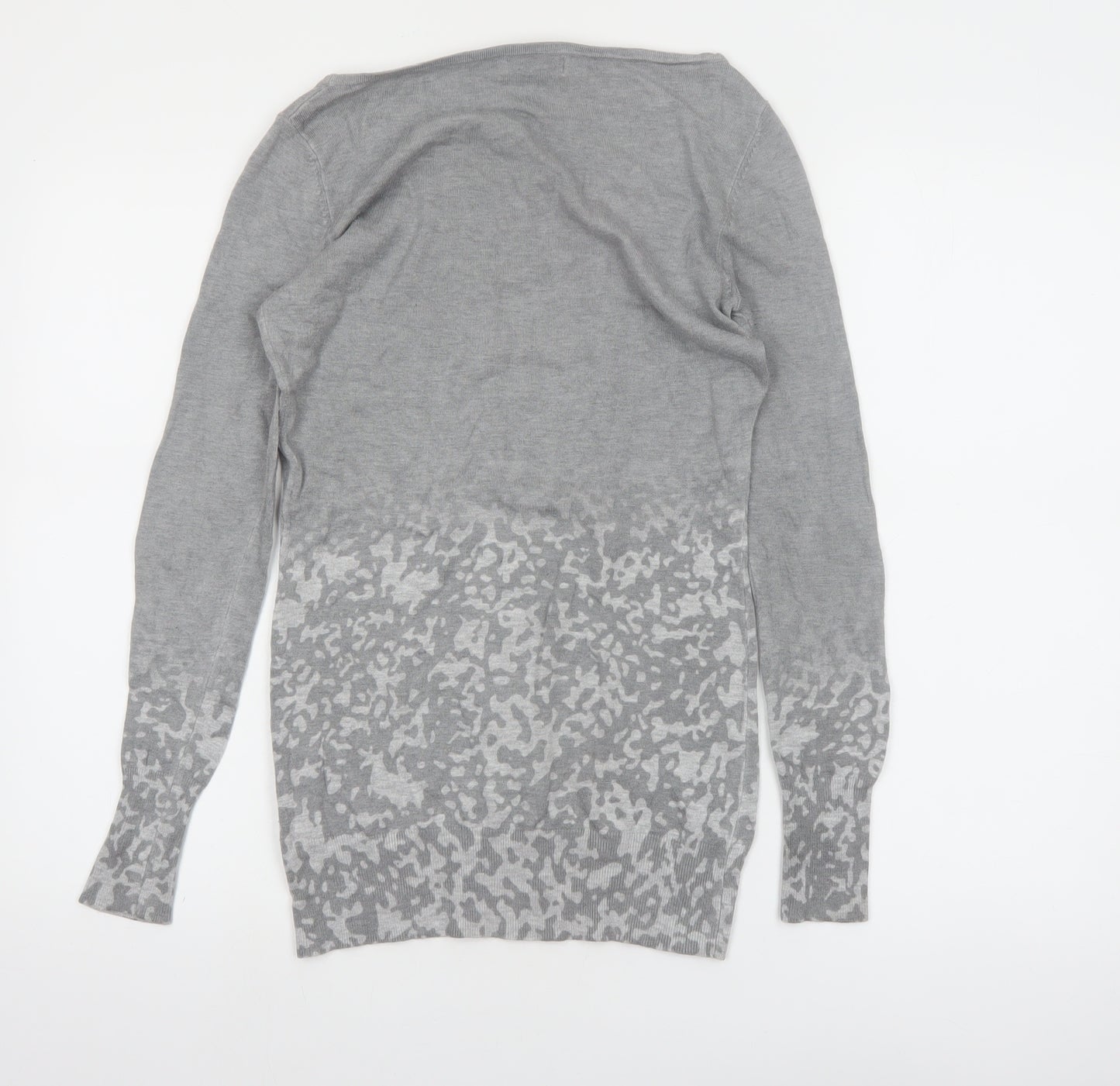 Mint Velvet Women’s Grey Animal Print Knit Jumper Size 8