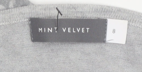 Mint Velvet Women’s Grey Animal Print Knit Jumper Size 8