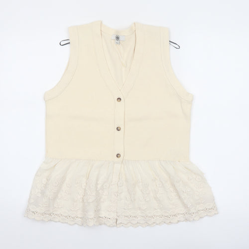 Marks and Spencer Women’s Ivory Sleeveless Tunic Blouse Size M