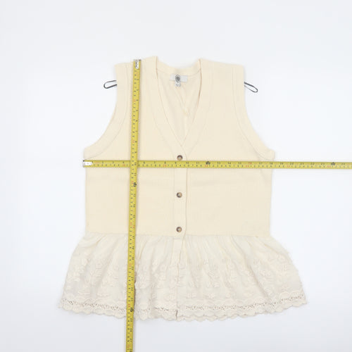 Marks and Spencer Women’s Ivory Sleeveless Tunic Blouse Size M
