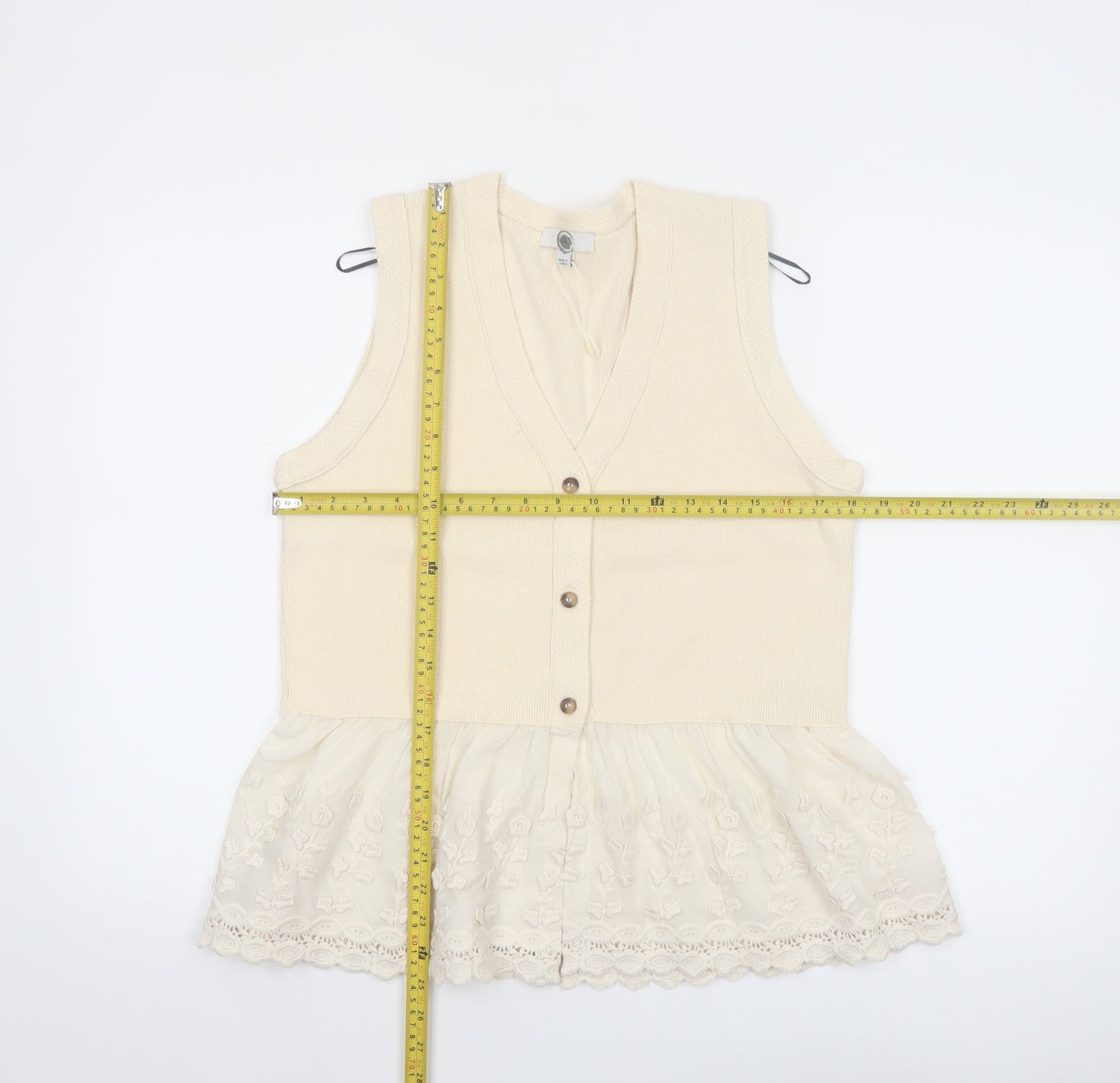 Marks and Spencer Women’s Ivory Sleeveless Tunic Blouse Size M