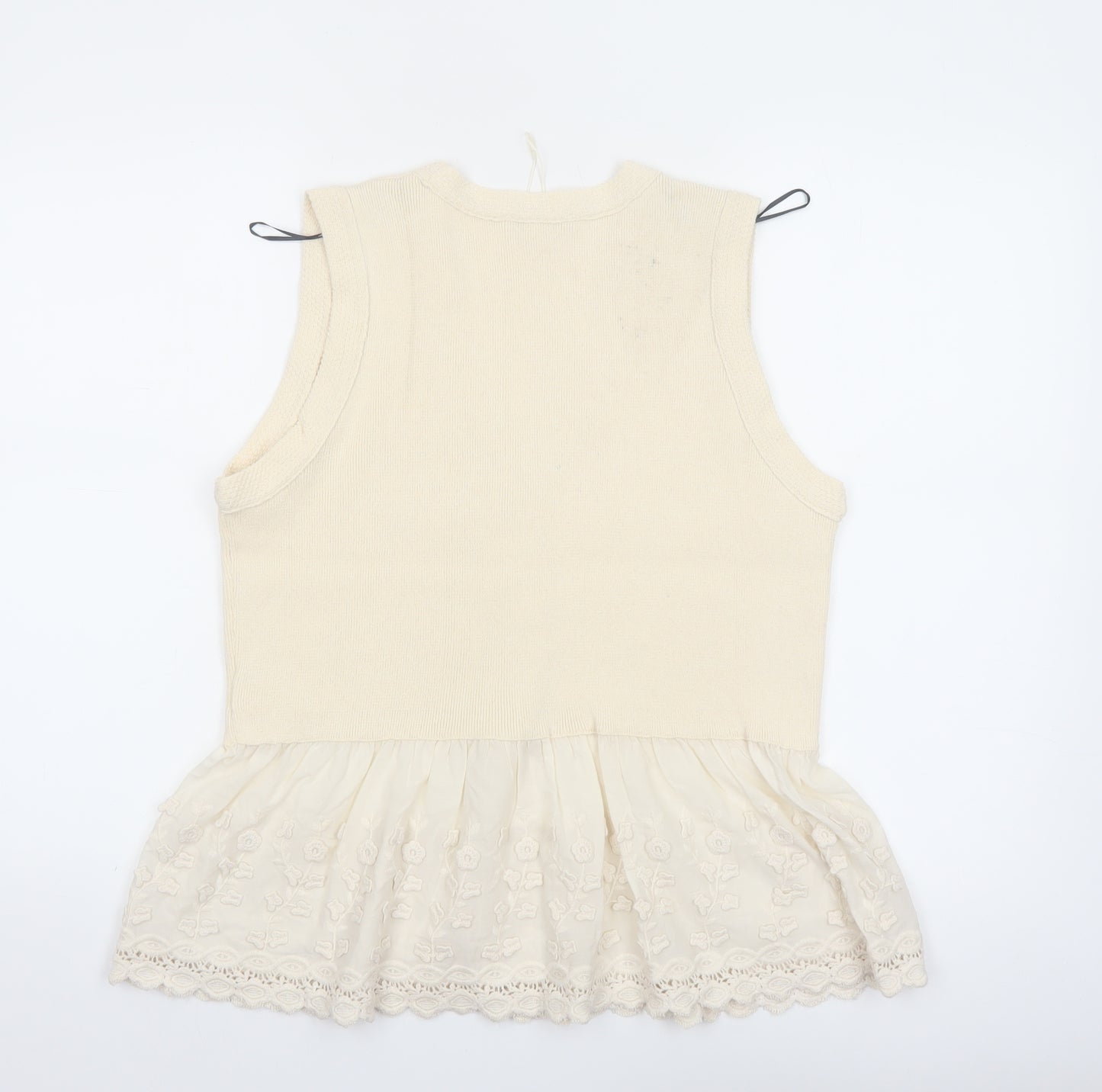 Marks and Spencer Women’s Ivory Sleeveless Tunic Blouse Size M