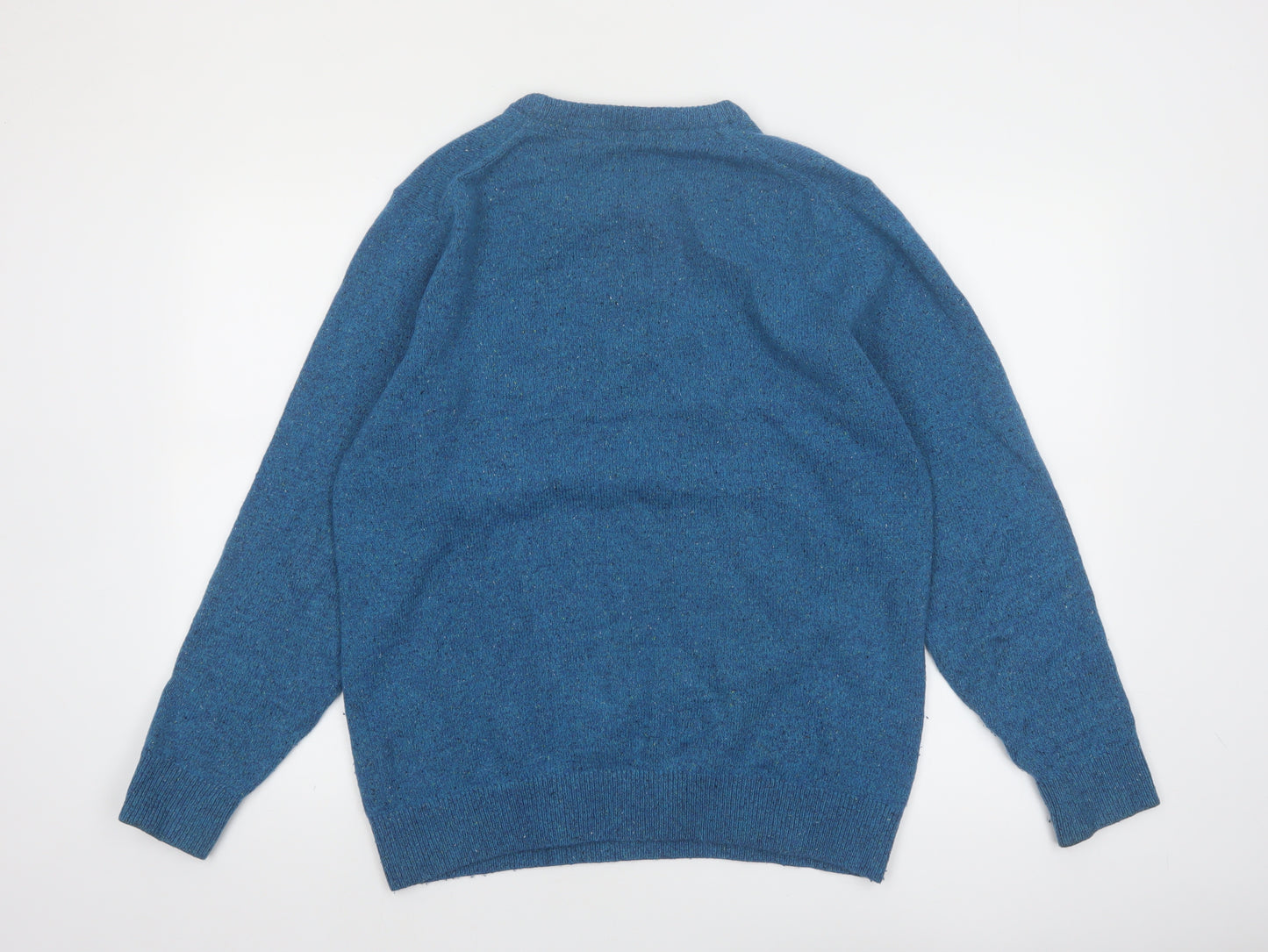 Barbour Men's Blue Wool Crew Neck Pullover Jumper Size S