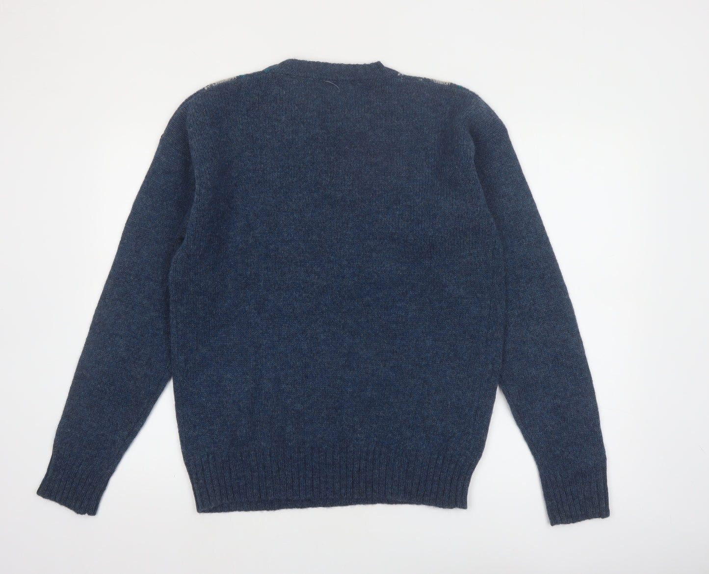Ardsley Men's Blue Argyle Wool Pullover Jumper M Vintage Knit