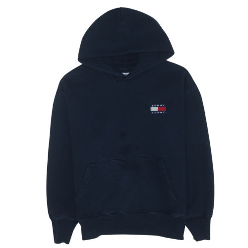 Tommy Jeans Men's Black Cotton Pullover Hoodie Size L