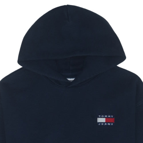 Tommy Jeans Men's Black Cotton Pullover Hoodie Size L