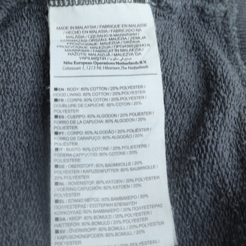 Nike Women’s Blue Full Zip Hoodie Medium Cotton Blend Graphic Print