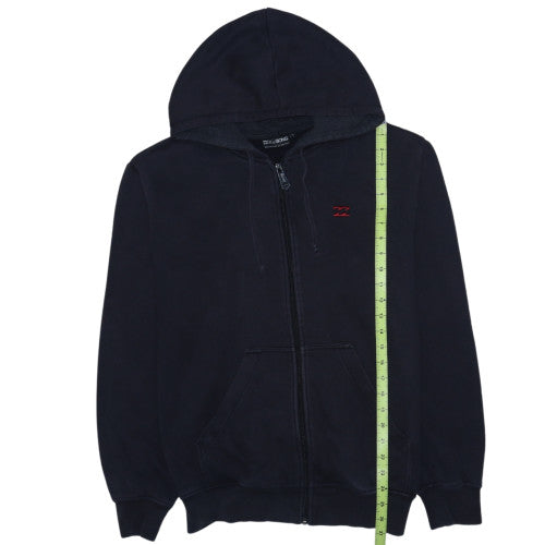 Billabong Men's Black Full Zip Hoodie Size L Regular Fit Cotton Blend