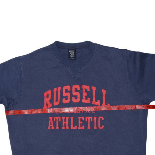 Russell Athletic Men's Blue L Pullover Sweatshirt Crew Neck
