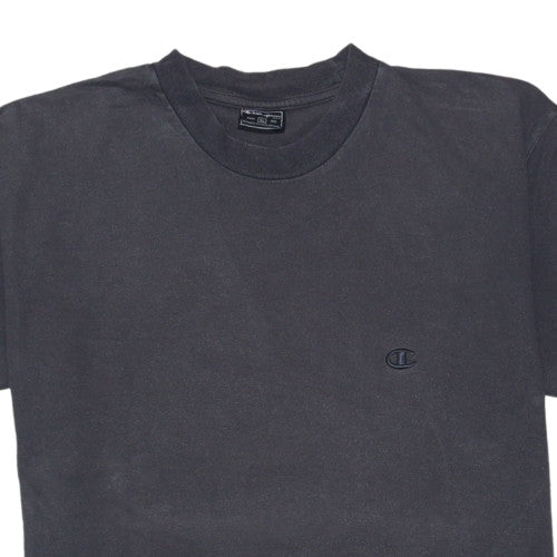 Champion Men's Black XL Crew Neck Short Sleeve Cotton T-Shirt