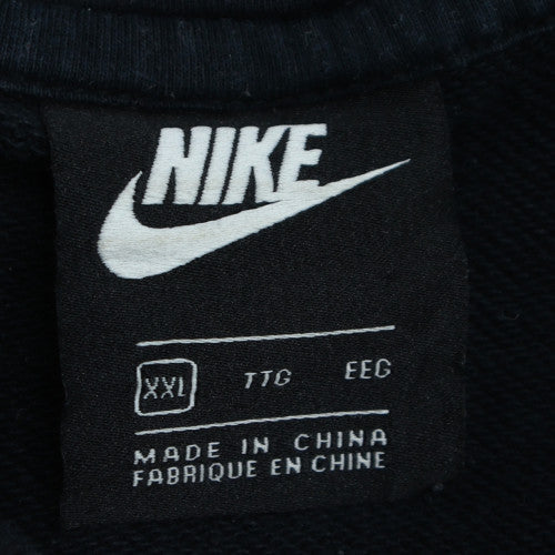Nike Men's Black 2XL Pullover Hoodie with Logo Print
