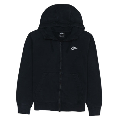 Nike Women's Black Small Full Zip Hoodie Sweatshirt Cotton Blend
