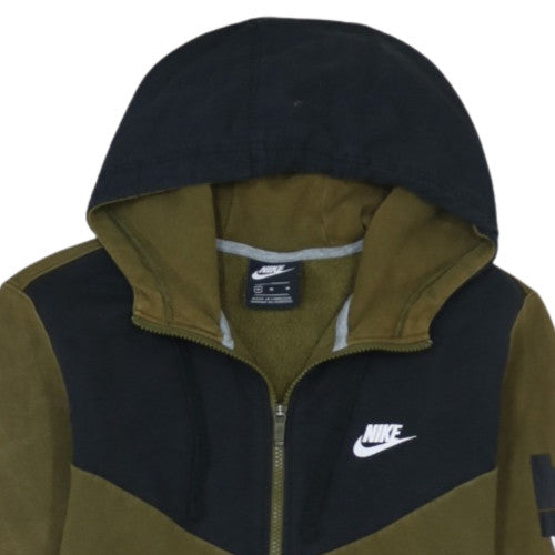 Nike Men's Green Full Zip Hoodie M Sports Fleece Sweatshirt