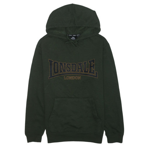 Lonsdale London Mens Green XS Pullover Hoodie with Logo Print