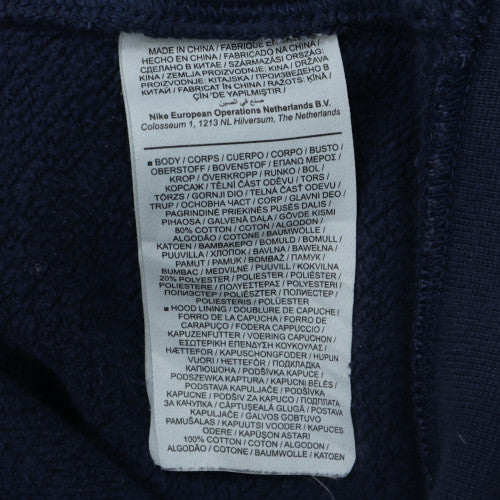 Nike Men's Blue Pullover Hoodie Regular Fit Size M Sports Fleece