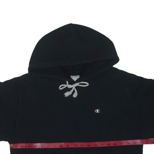 Champion Men's Black Small Pullover Hoodie 84% Cotton 16% Polyester