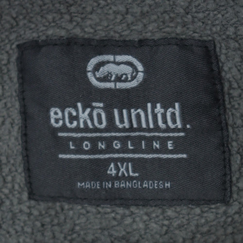Ecko Unltd Men's Grey Camouflage Full Zip Hoodie 4XL Longline