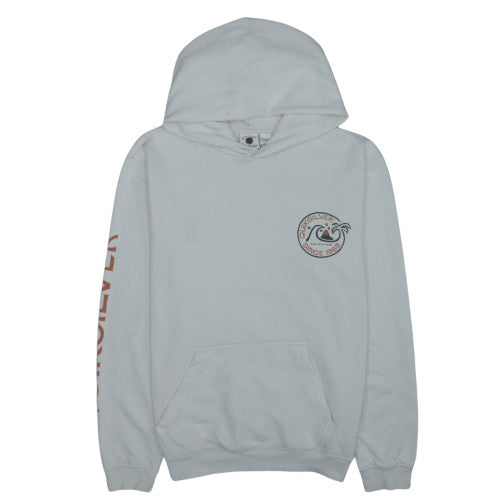 Quiksilver Boys White Pullover Fleece Hoodie 16 Years Graphic Logo