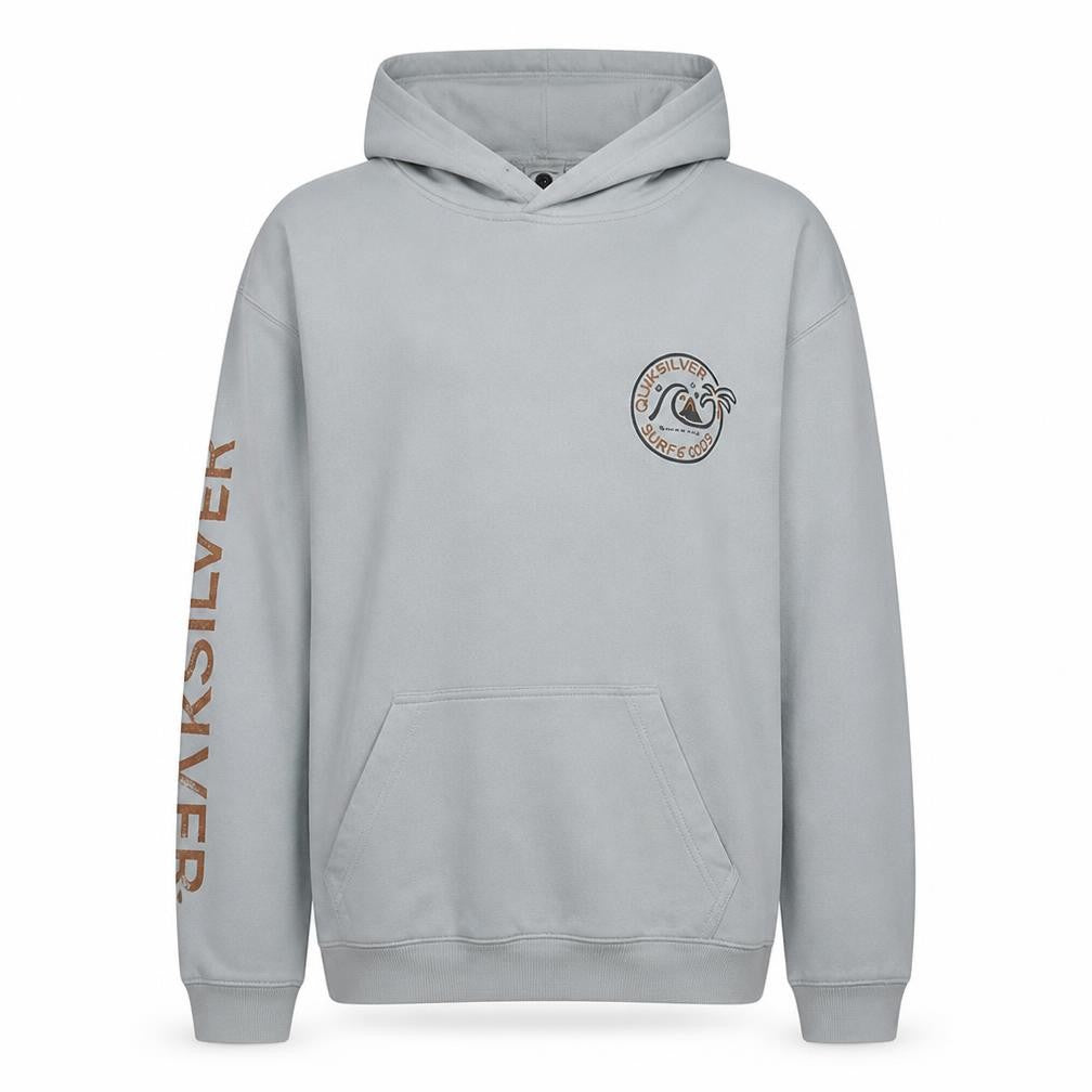 Quiksilver Boys White Pullover Fleece Hoodie 16 Years Graphic Logo