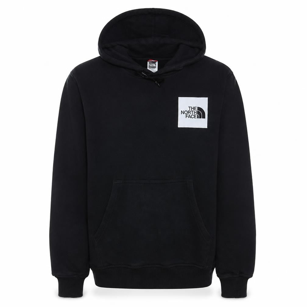 Front view of The North Face men’s black m pullover hoodie cotton blend