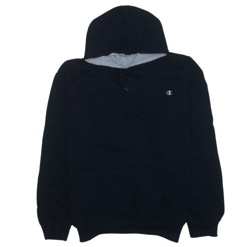 Champion Mens Black XL Pullover Hoodie Fleece Sweatshirt