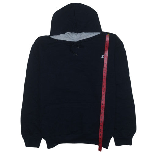 Champion Mens Black XL Pullover Hoodie Fleece Sweatshirt