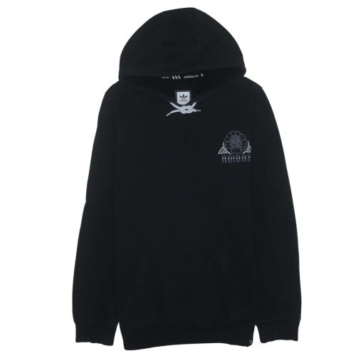 Adidas Womens Black Paisley Logo Pullover Hoodie M
