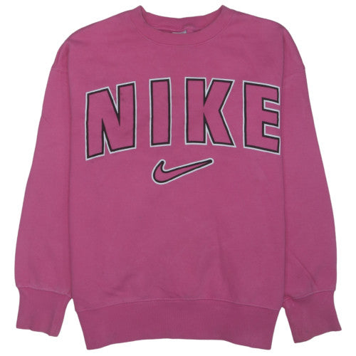 Nike Women's Pink Cotton Blend Pullover Sweatshirt Size S