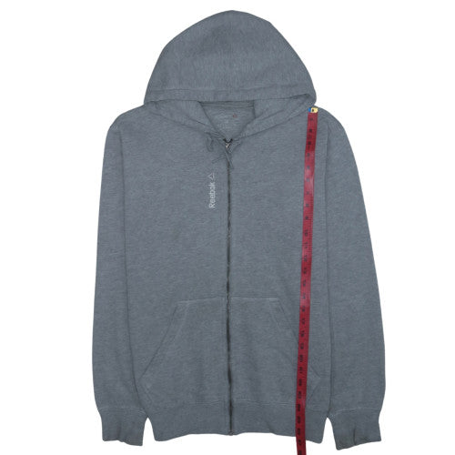 Reebok Mens Grey Full Zip Hoodie Size M Regular Fit