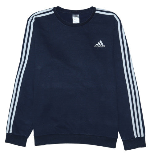 Adidas Men's Blue Long Sleeve Crew Neck Pullover Sweatshirt Size L
