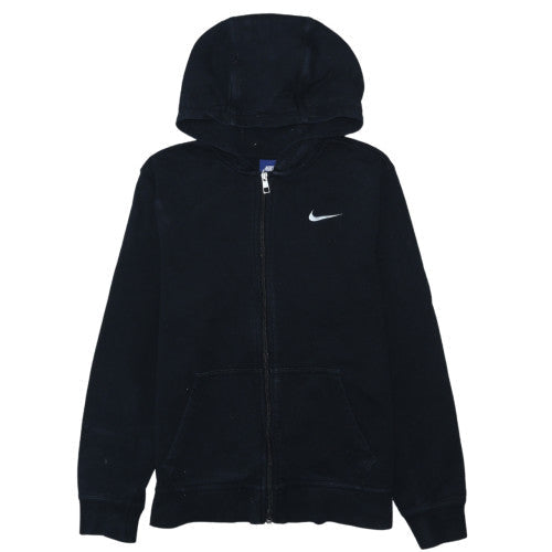 Nike Boys Black Full Zip Hoodie XL 13-15 Years Fleece Sportswear