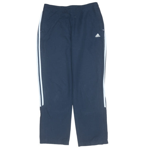 Adidas Women Blue Track Pants M Regular Fit Activewear Trousers